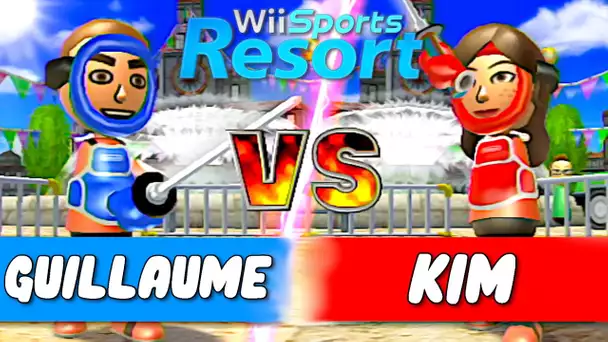 GUILLAUME VS KIM EN DUEL DE SABRE ! WII SPORTS RESORT