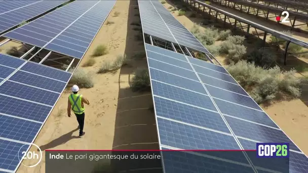 #COP26 🇮🇳 ☀️ Direction la plus grande ferme solaire au monde !