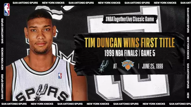 Tim Duncan leads Spurs to first championship in Game 5 of the 1999 #NBAFinals | #NBATogetherLive