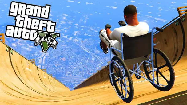 GTA 5 - MEGA RAMPE, SKATE ET 400KMH EN CHAISE ROULANTE