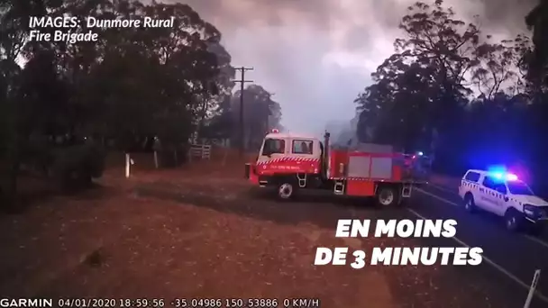 L'effrayante vitesse des incendies australiens en quelques minutes