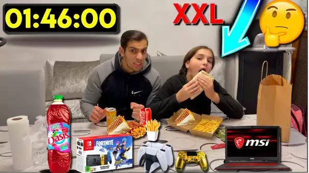 SI OMAR FINIT CE TACOS XXL EN 2MIN IL GAGNE PLEINS DE CADEAUX 🎁 (500 euros)