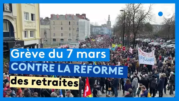 Grève du 7 mars contre la réforme des retraites : dans les cortèges en Pays de la Loire