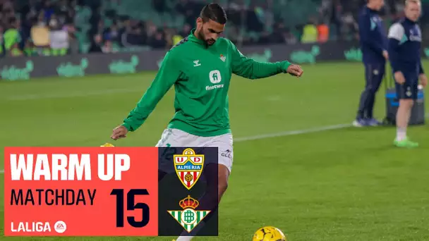 Calentamiento UD Almería vs Real Betis