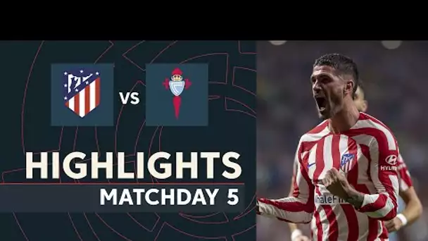 Resumen de Atlético de Madrid vs RC Celta (4-1)