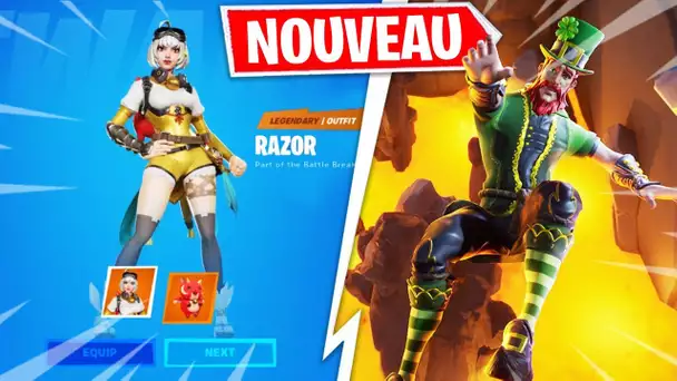 MAJ REPOUSSEE, NOUVEAUX SKINS ET CADEAU D'EPIC GAMES ! (FORTNITE X THE BATTLE BREAKERS)