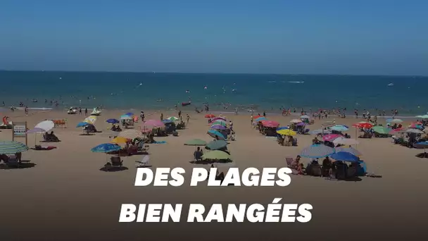 Sur ces plages espagnoles, le respect des distances physiques est impressionnant