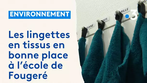A l'école de Fougeré, en Vendée, les lingettes en tissus ont remplacé les papiers jetables
