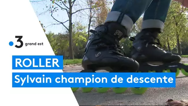 Sylvain Behr, champion de roller de descente