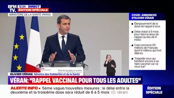 Covid-19: Olivier Véran écarte la vaccination des 5-11 ans avant 2022