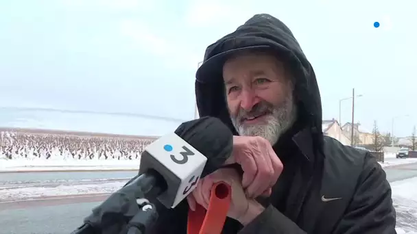 À Nuits-Saint-Georges, la neige tombée la nuit émerveille ce Bourguignon