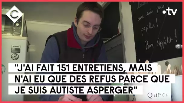 Autiste sans emploi, Samuel lance son propre business - La Story - C à Vous - 31/03/2023
