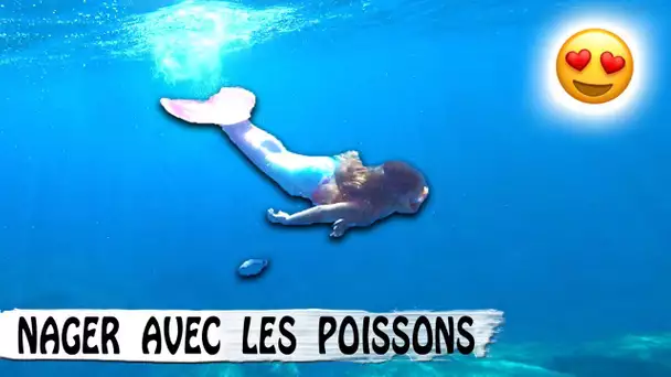 JEN LA SIRÈNE NAGE AVEC DES POISSONS / Corsica Family vlog / Plongée