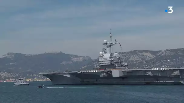 Le Charles de Gaulle de retour à Toulon, avec un cinquantaine de cas de Covid-19 à bord