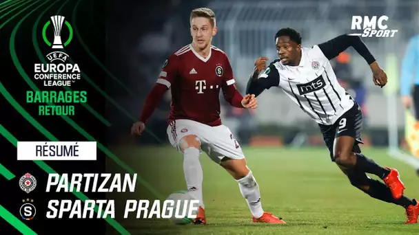 Résumé : Partizan (Q) 2-1 Sparta Prague - Conference League (Barrage retour)