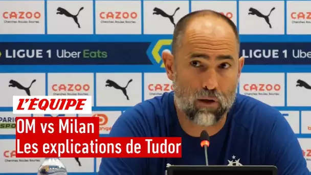 "On n'était pas prêts" : Igor Tudor s'explique après la défaite insipide de l'OM contre Milan