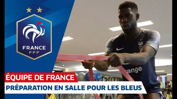 Echauffement en salle pour les Bleus, Equipe de France I FFF 2019