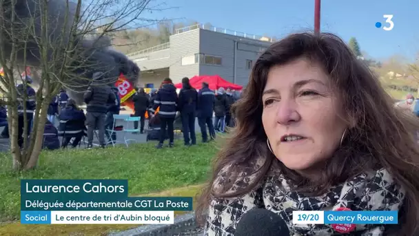 Le centre de tri de la poste à Aubin en Aveyron bloqué