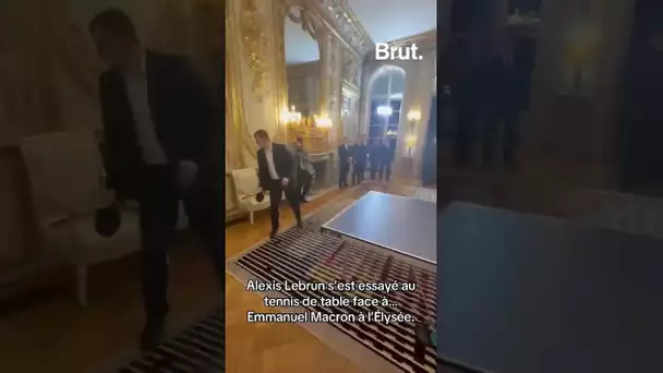 Alexis Lebrun au tennis de table face à… Emmanuel Macron à l’Élysée.