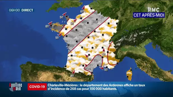 Pluie et températures en hausse: le temps de ce lundi 14 décembre