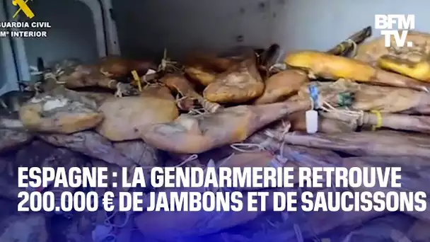 Espagne: la gendarmerie retrouve 200.000 euros de jambons et de saucissons