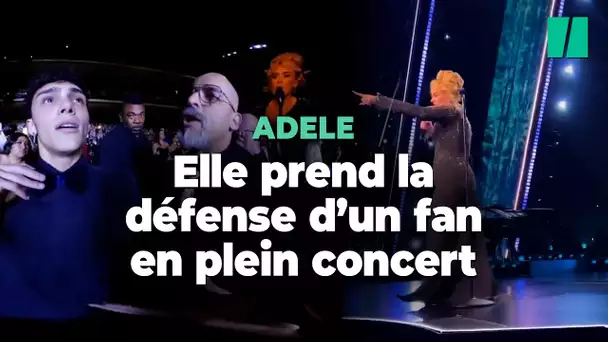 Adele s'arrête en pleine chanson pour défendre un fan face aux agents de sécurité
