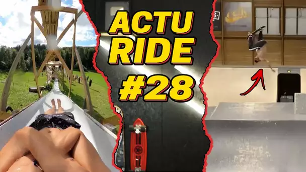 ACTU RIDE #28 : Toboggan XXL dans son jardin, backflip en skate, Candide Thovex, ski, surf et BMX !