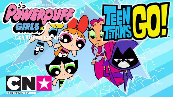 La bataille des super héros | Teen Titans Go vs Les Super Nanas | Cartoon Network
