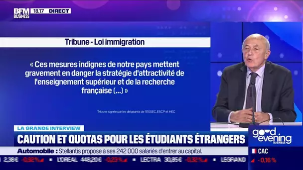 Jean-Hervé Lorenzi (Cercles des Économistes) : Caution et quotas pour les étudiants étrangers