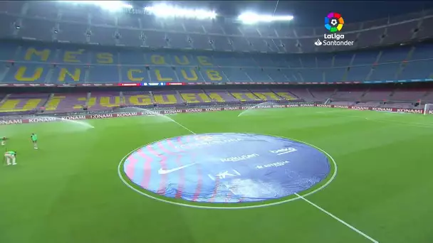 Calentamiento FC Barcelona vs Atlético de Madrid