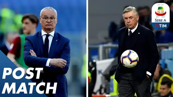 Roma 1-4 Napoli | Carlo Ancelotti and Claudio Ranieri Post Match Press Conference | Serie A