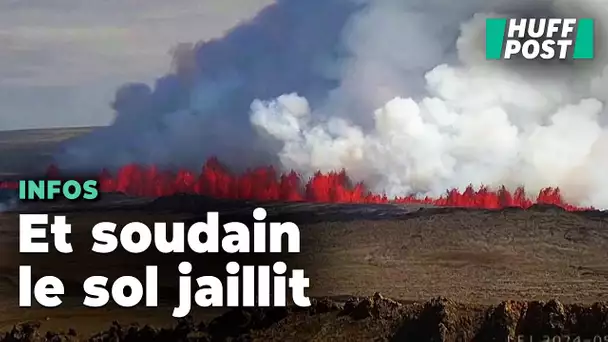 Les images spectaculaires de la 5e éruption volcanique en 6 mois en Islande