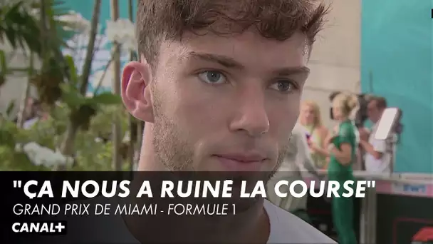 La réaction de Pierre Gasly après son abandon - Grand Prix de Miami - F1