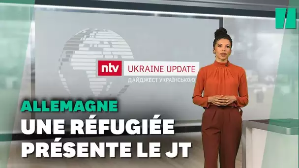 Une journaliste ukrainienne réfugiée présente le journal télé en Allemagne