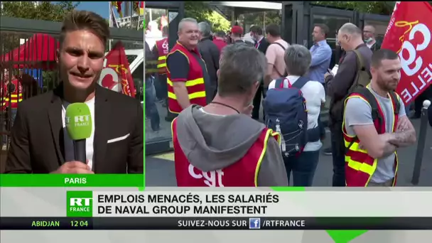 «On ne laissera personne de l’entreprise partir» : les salariés de Naval Group mobilisés à Paris