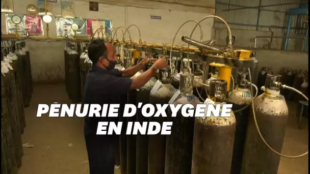 En Inde, la pénurie de bouteilles d'oxygène plonge le pays dans une crise sanitaire majeure