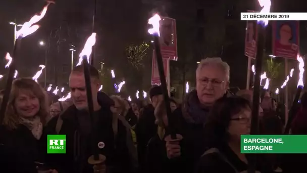 Barcelone : «marche aux flambeaux» en soutien aux indépendantistes catalans emprisonnés
