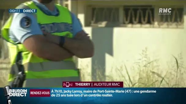 Le coup de gueule de Thierry, auditeur RMC, après la mort d'une gendarme de 25 ans