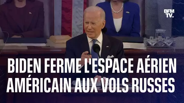 Joe Biden annonce fermer l'espace aérien américain "à tous les vols russes"