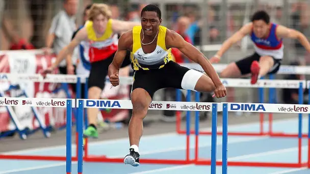 Lens 2012 : Finale 110 m haies Cadets (Record du Monde de Wilhem Belocian en 13&#039;&#039;12)