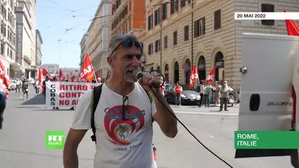Rome : manifestation contre les livraisons d'armes à l'Ukraine