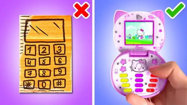 Comment fabriquer un téléphone avec un chat 😺 Créations et astuces cool pour les parents brillants