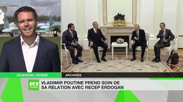 Vladimir Poutine reçoit Recep Tayyip Erdogan au salon aéronautique MAKS