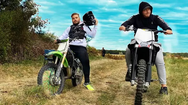 JE TEST LA MOTO CROSS AVEC MON GRAND FRÈRE (KX 85,Husqvarna 125)