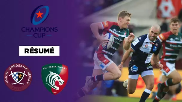 🏆🏉 Résumé - Champions Cup : L'UBB chute sur sa pelouse face à Leicester