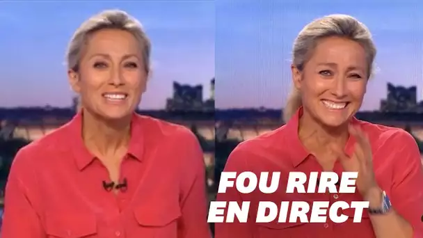 Le fou rire d'Anne-Sophie Lapix en plein journal télévisé