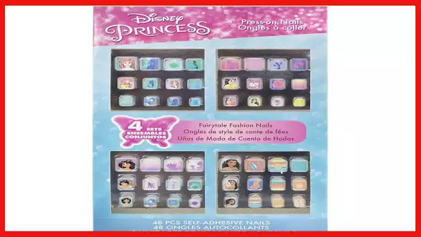 Disney Princess - Townley Girl 48 Pcs Press-On Nails Artificial False Nails Set for girls