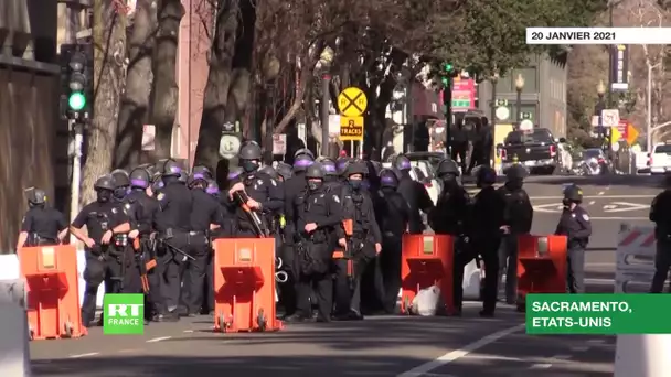 Etats-Unis : des dizaines de manifestants antifa rassemblés à Sacramento