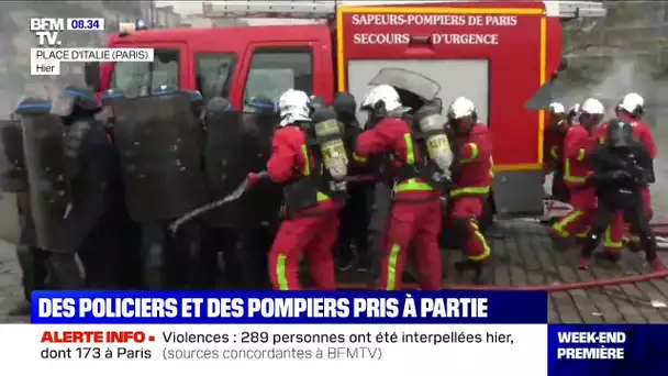 Gilets jaunes: au moins deux pompiers blessés après les violences place d’Italie à Paris