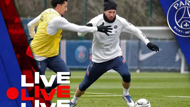 ⚽️ 15 minutes d'entraînement avant Paris Saint-Germain - Stade de Reims 🔴🔵